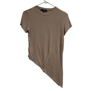 Daisy Street Tan Asymmetrical T-Shirt
